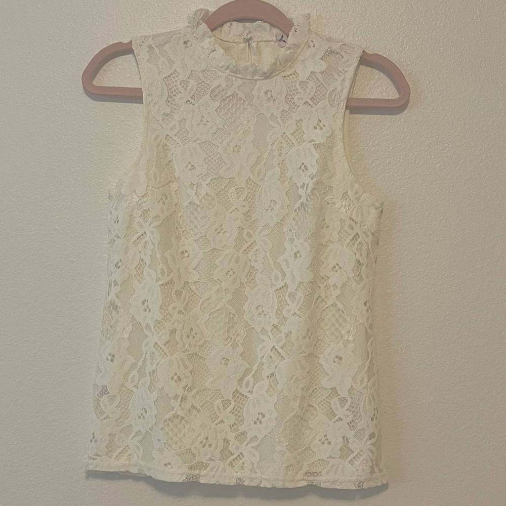 Nanette Lepore Lace Sleeveless Blouse